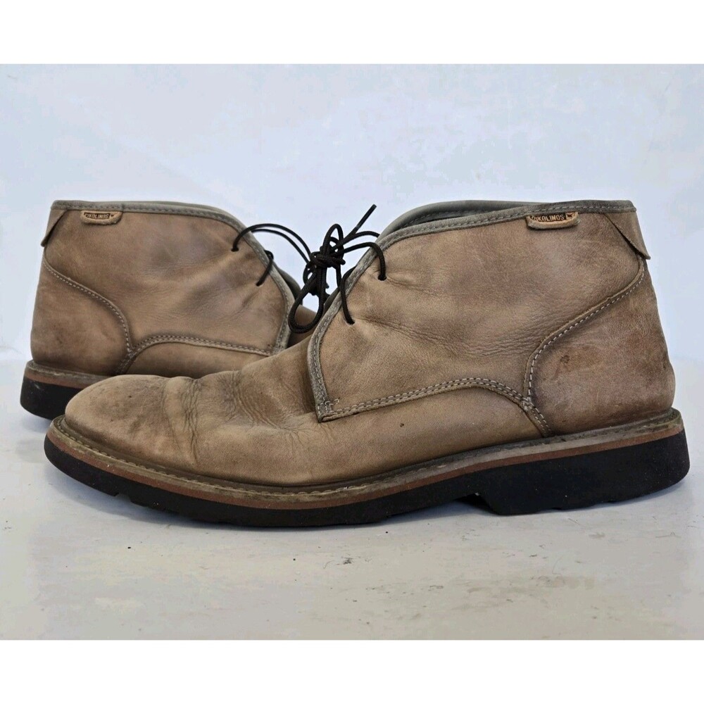 Pikolinos Boots Mens US 9 EU 42 Leather Chukka Lace Up Ankle Casual Preppy
